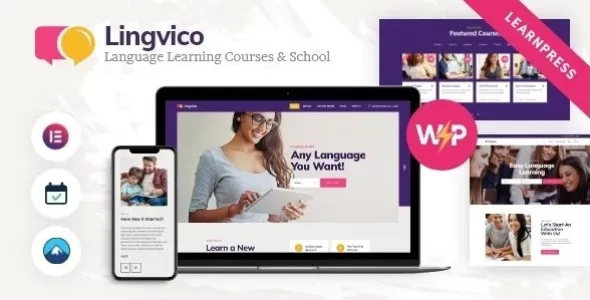Lingvico 1.0.7 - 语言中心和培训课程WordPress主题