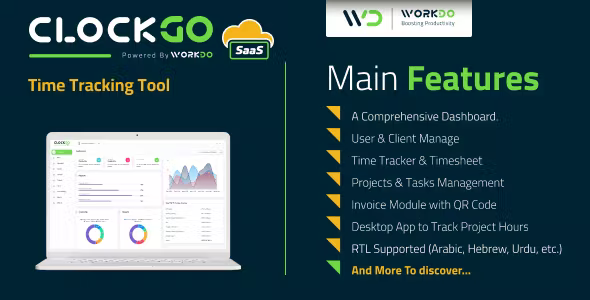ClockGo SaaS v3.3.8 时间追踪工具 - 高效时间管理与团队协作解决方案