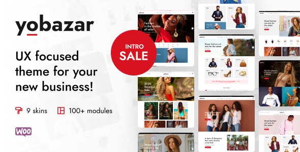 Yobazar 1.2.0 - Elementor WooCommerce WordPress主题