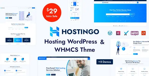 Hostingo 2.1 开心版 - WHMCS 主机域名托管运营商网站Wordpress主题