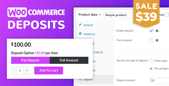 WooCommerce Deposits 4.1.4 - 部分付款插件