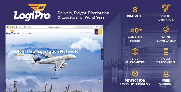 LogiPro (v4.2) WordPress物流运输配送主题
