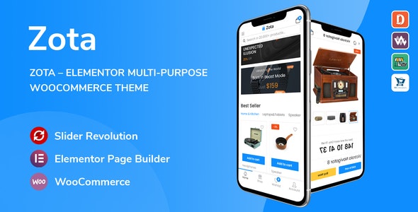 Zota 1.2.6 - Elementor多用途WooCommerce主题