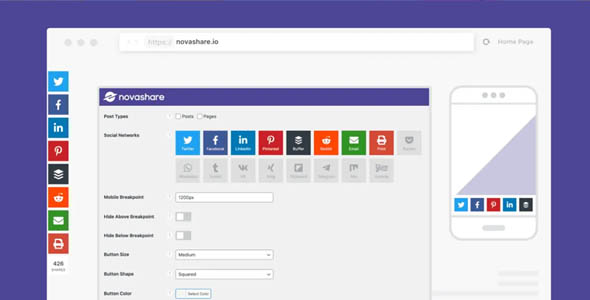 Novashare 1.3.4 开心版 - WordPress社交共享插件