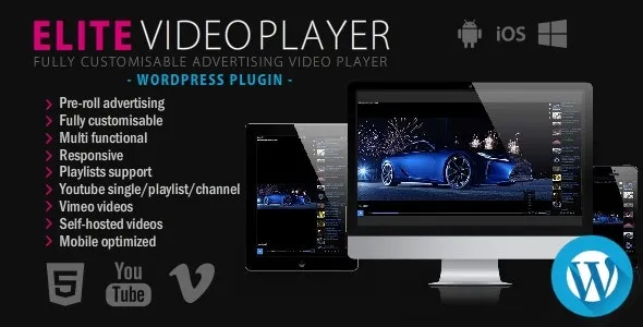 Elite Video Player v10.0.6 WordPress插件 - 专业视频播放解决方案