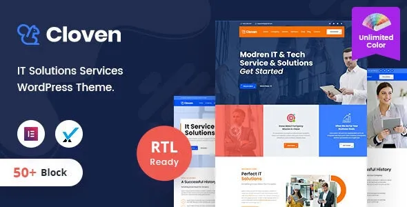 Cloven v.2.0 IT解决方案服务公司WordPress主题 + RTL