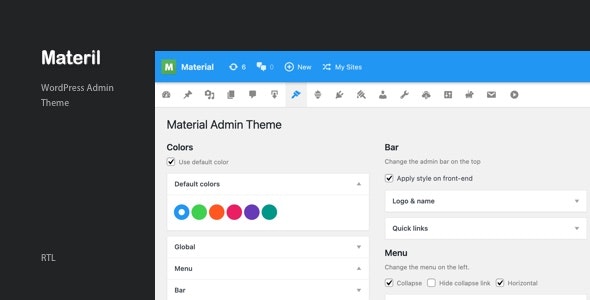 Material 8.5 - 白色标签WordPress管理主题