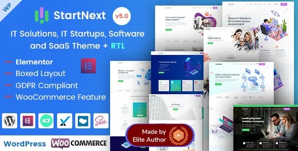 StartNext v5.5 IT创业公司WordPress主题 - 专为科技初创企业设计