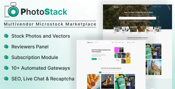 PhotoStack Multivendor Microstock Marketplace v1.0 - 多供应商微图库市场WordPress主题