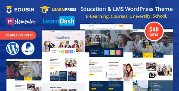 Edubin 8.13.29 - 教育LMS WordPress主题