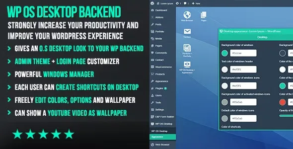 WP OS Desktop Backend v1.160 - WordPress桌面后台管理系统