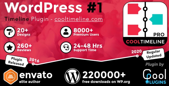 Cool Timeline Pro 4.2.1 开心版 - WordPress日程表插件