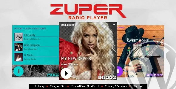 Zuper Shoutcast and Icecast Radio Player With History v3.6 - 强大的Shoutcast和Icecast电台播放器插件