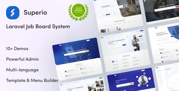 Superio v2.6.1 主题 - JobCore Laravel 招聘网站CMS系统