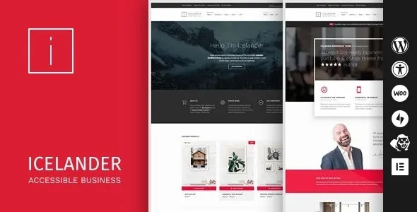 Icelander (v1.7.5) WooCommerce WordPress主题 - 无障碍商业作品集主题