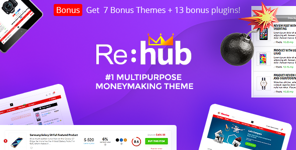 Rehub 18.9.4 开心版 - 联盟营销、多供应商商店、社区主题