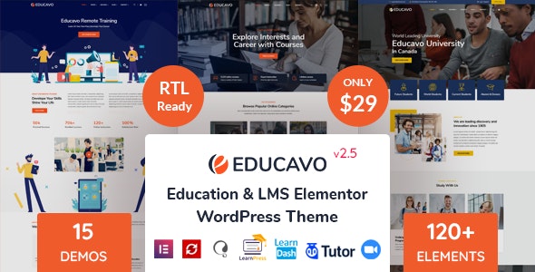 Educavo 3.0.1 - 在线课程&教育WordPress主题