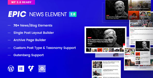 Epic News Elements 2.3.5 开心版 - Elementor插件&WPBakery页面生成器