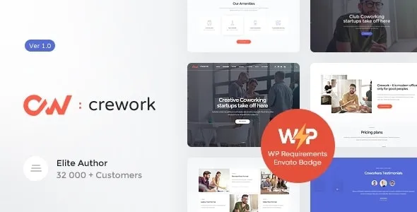 Crework v1.1.11 联合办公与创意空间WordPress主题